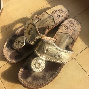 Jack Rodgers Gold Sandals